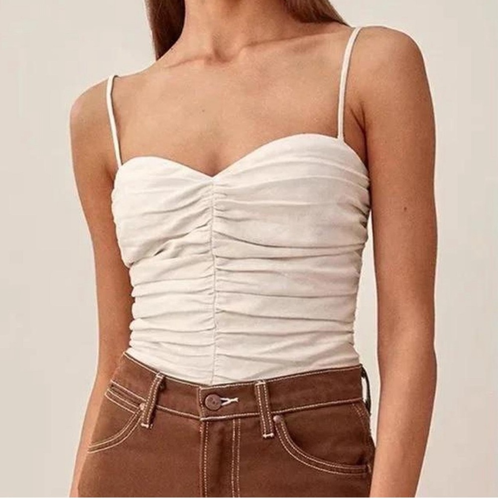 Reformation Cream Camisole Top